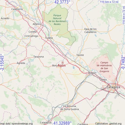 Agón on map