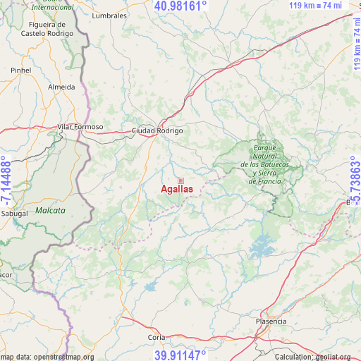 Agallas on map