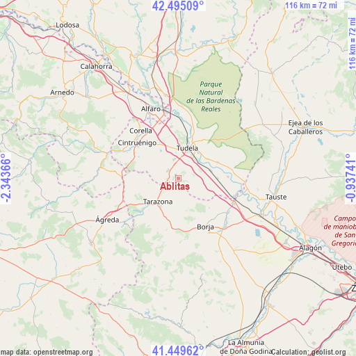 Ablitas on map