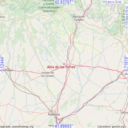 Abia de las Torres on map