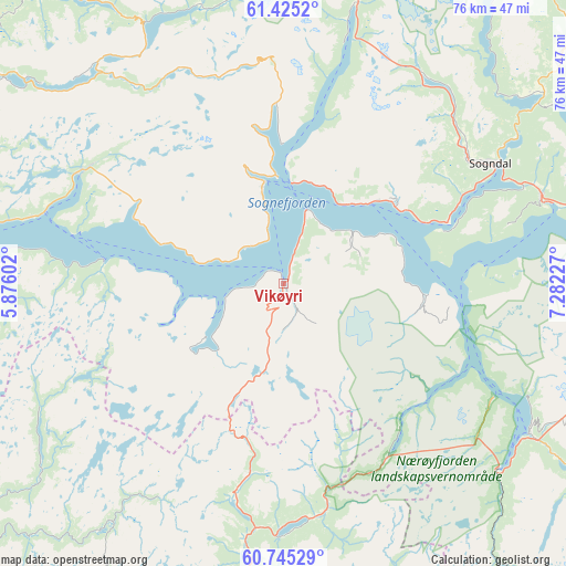 Vikøyri on map
