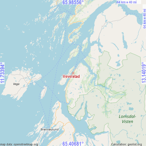 Vevelstad on map