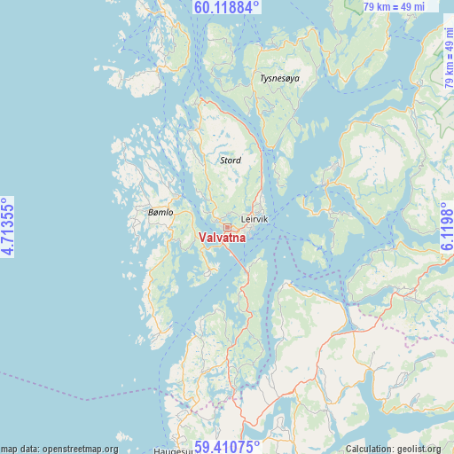 Valvatna on map