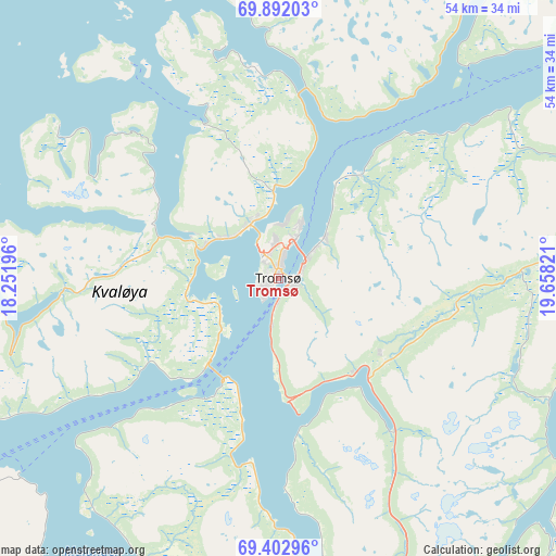 Tromsø on map