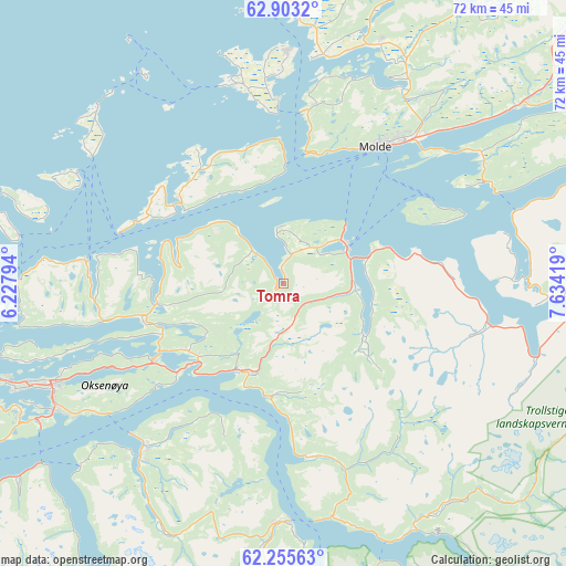 Tomra on map