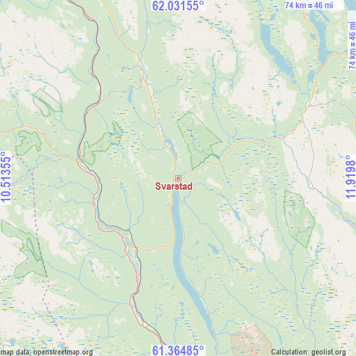 Svarstad on map