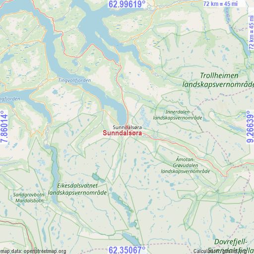 Sunndalsøra on map