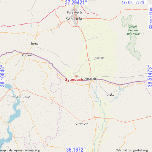Gyundash on map