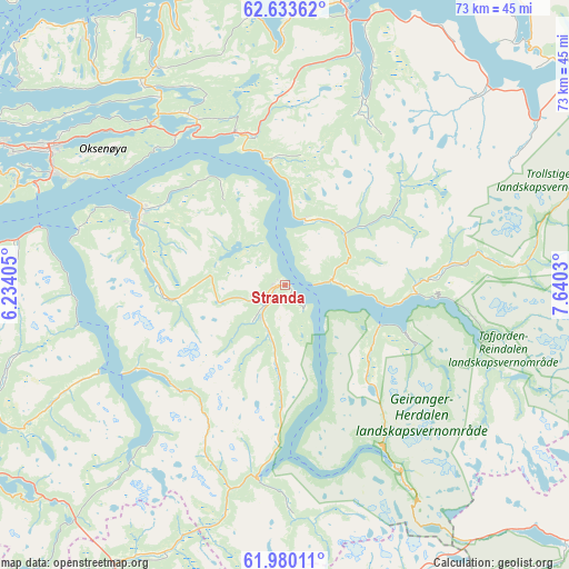 Stranda on map