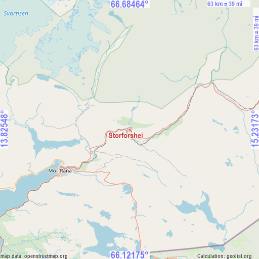 Storforshei on map