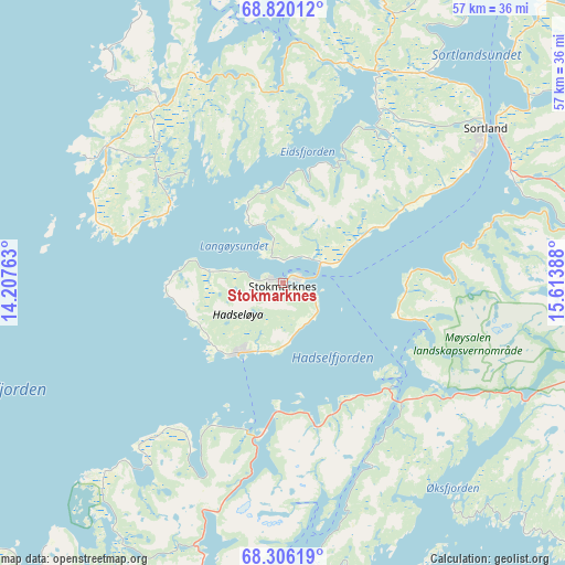 Stokmarknes on map