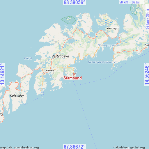 Stamsund on map