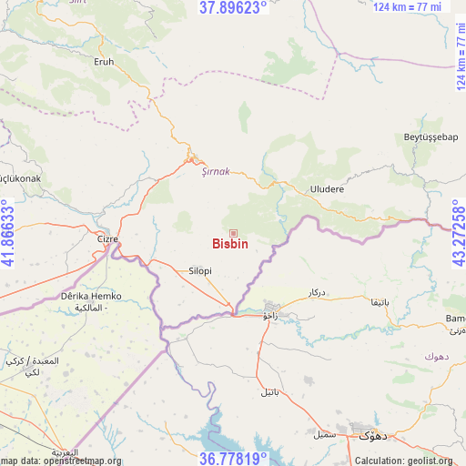 Bisbin on map