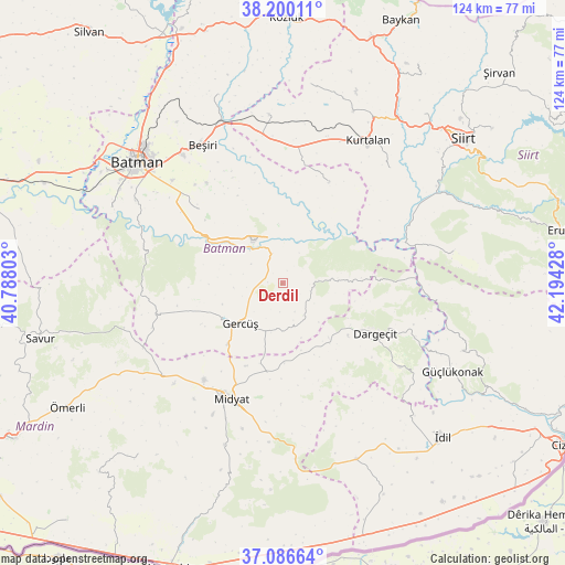 Derdil on map