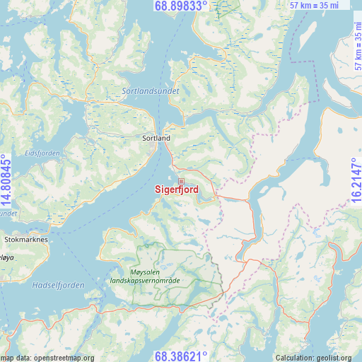Sigerfjord on map