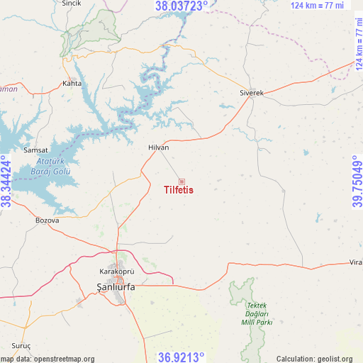 Tilfetis on map