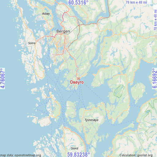 Osøyro on map