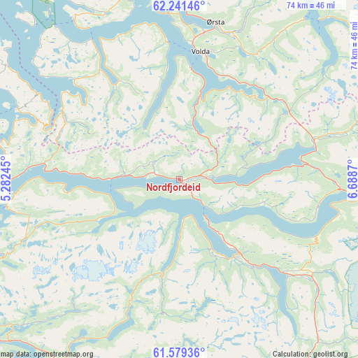 Nordfjordeid on map