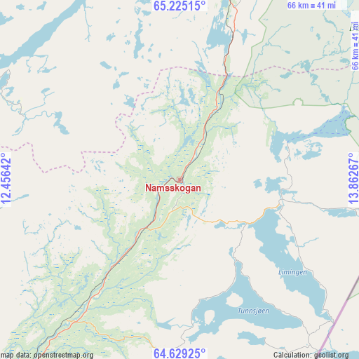 Namsskogan on map