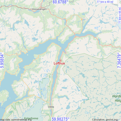 Lofthus on map