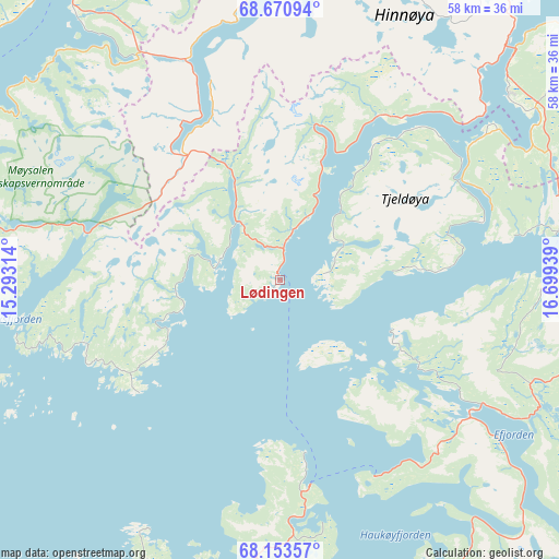 Lødingen on map