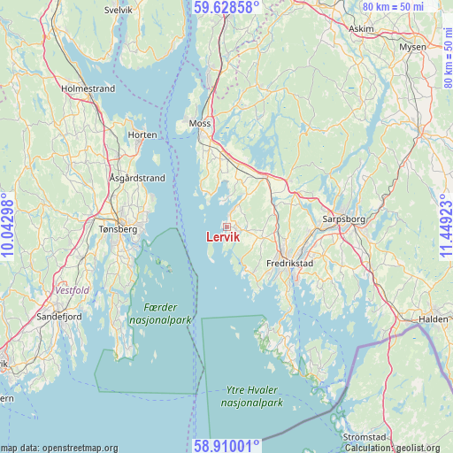 Lervik on map