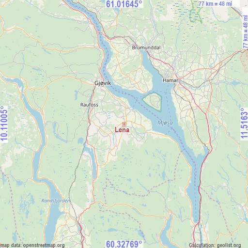 Lena on map