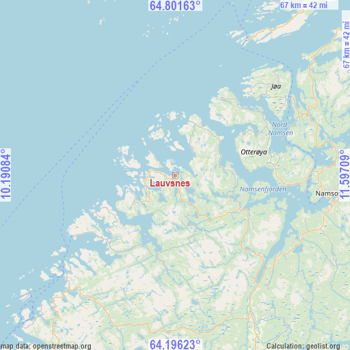 Lauvsnes on map