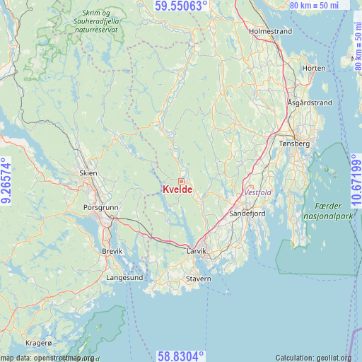 Kvelde on map