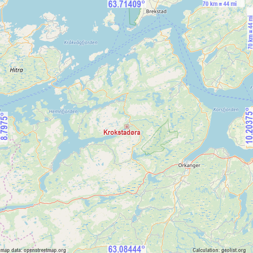 Krokstadøra on map