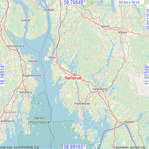 Karlshus on map