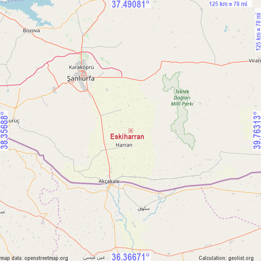 Eskiharran on map