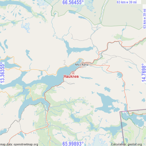 Hauknes on map