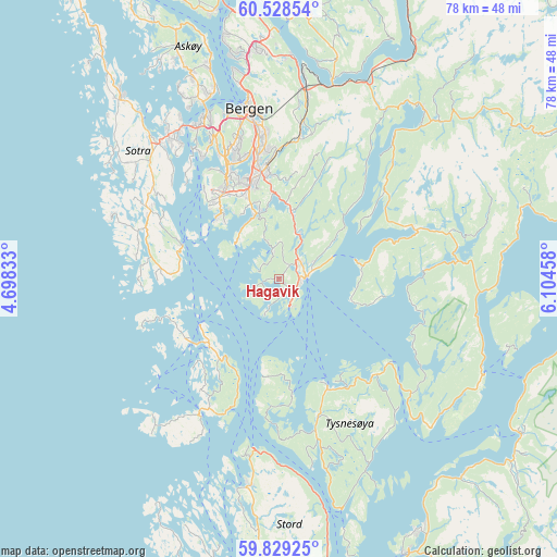 Hagavik on map