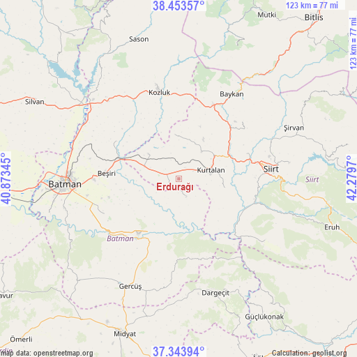 Erdurağı on map