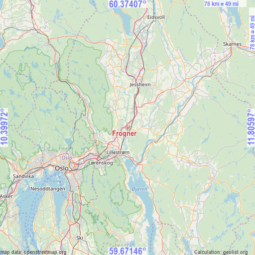 Frogner on map