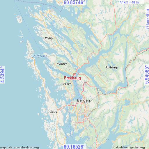 Frekhaug on map