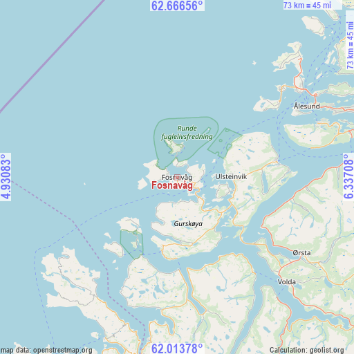 Fosnavåg on map