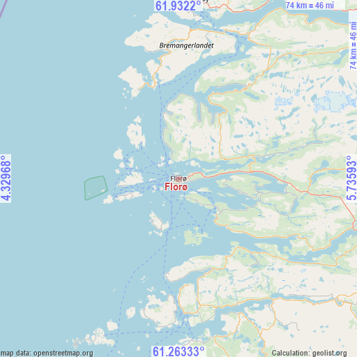 Florø on map