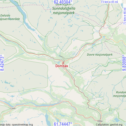 Dombås on map