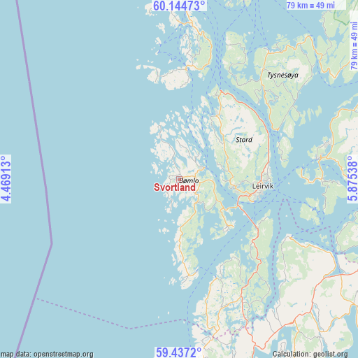 Svortland on map