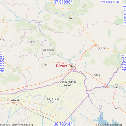 Düzova on map