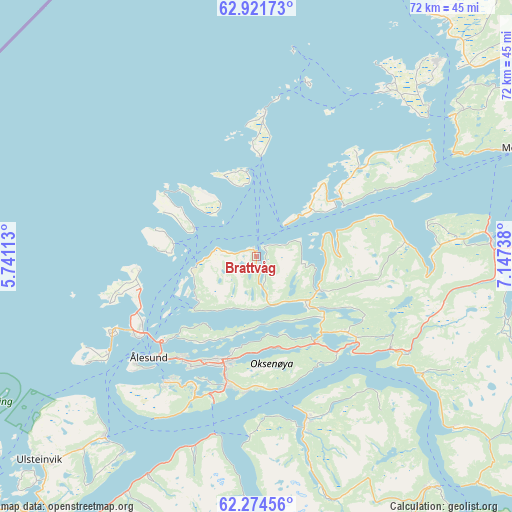 Brattvåg on map