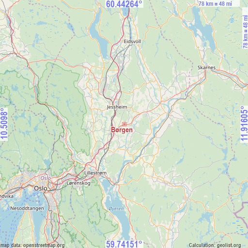 Børgen on map