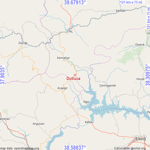 Dutluca on map
