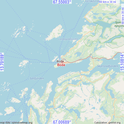 Bodø on map