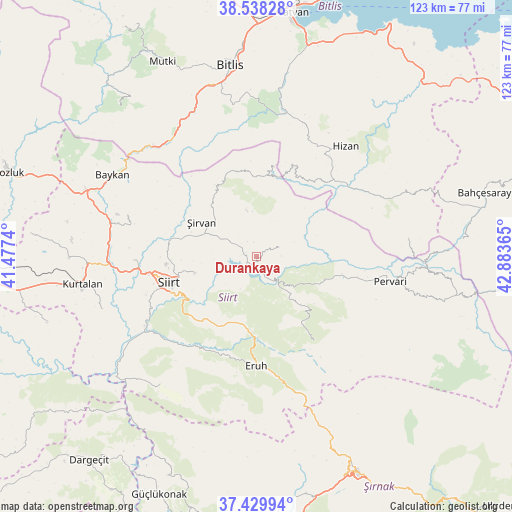 Durankaya on map