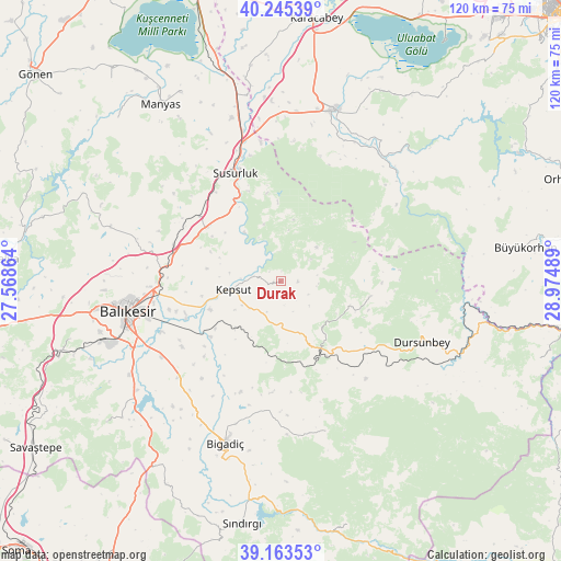 Durak on map