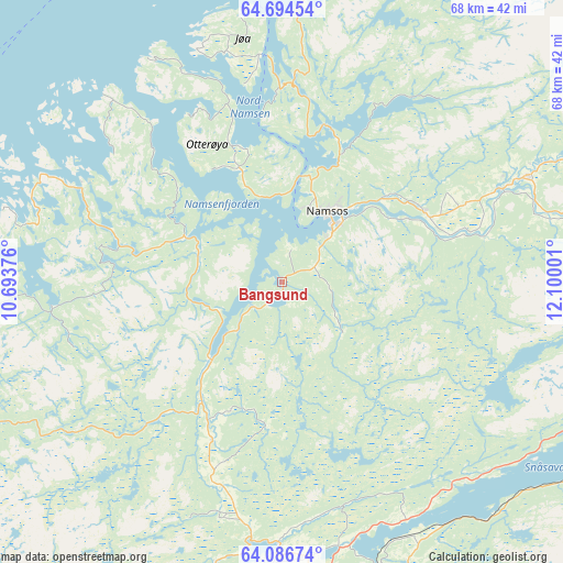 Bangsund on map
