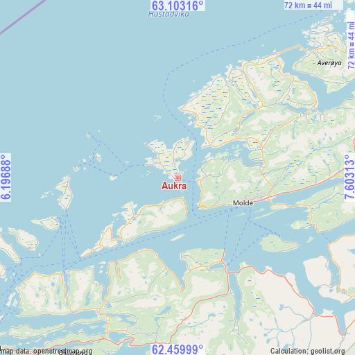 Aukra on map